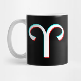 Aries Star Sign White 3D Effect Mug